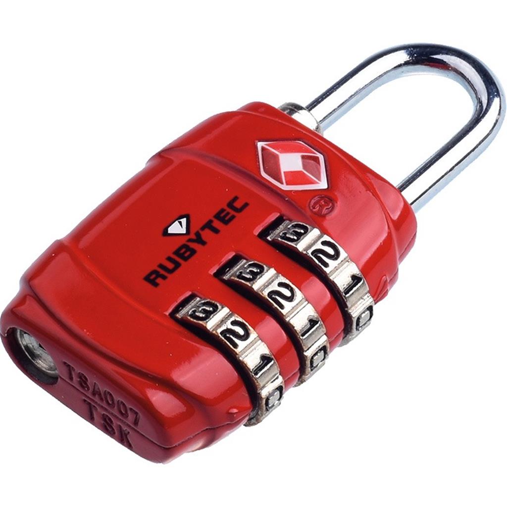 Rubytec Migrator TSA 3-Dial Lock Red